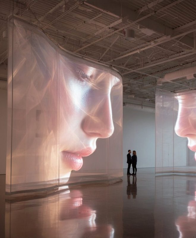 Modern Art Gallery Scene